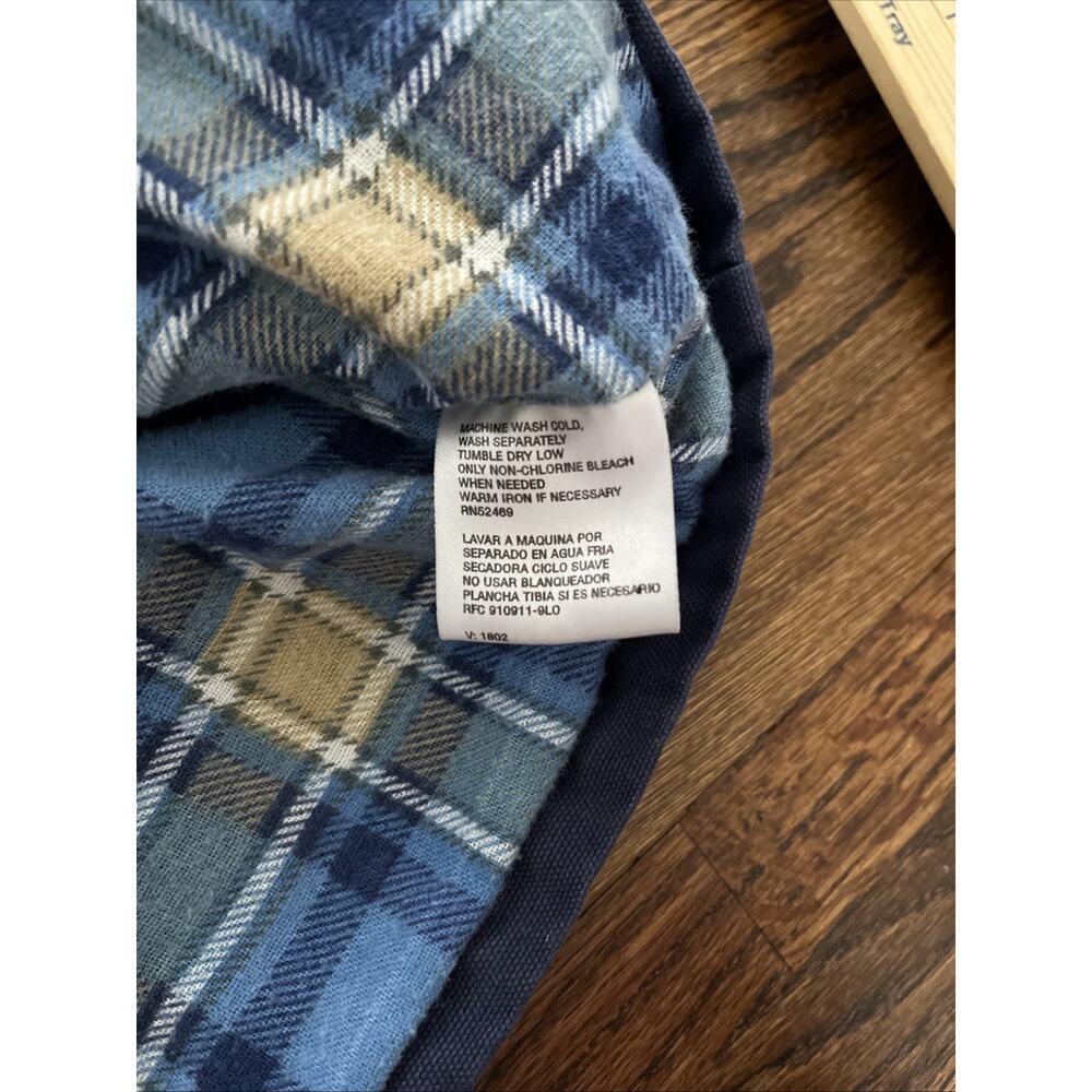 VTG Faded Glory Navy Corduroy Collar Plaid Lined Barn Jacket Women Medium - Picture 8 of 11